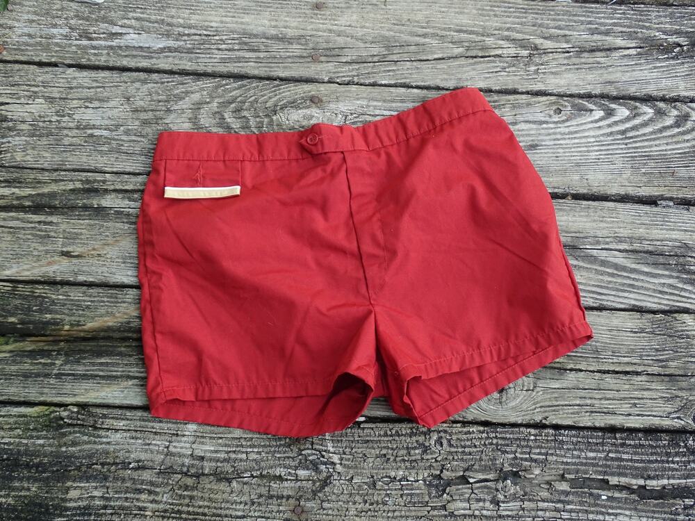 Vintage 70s Jantzen Mens Swim Trunks 36 Rust USA